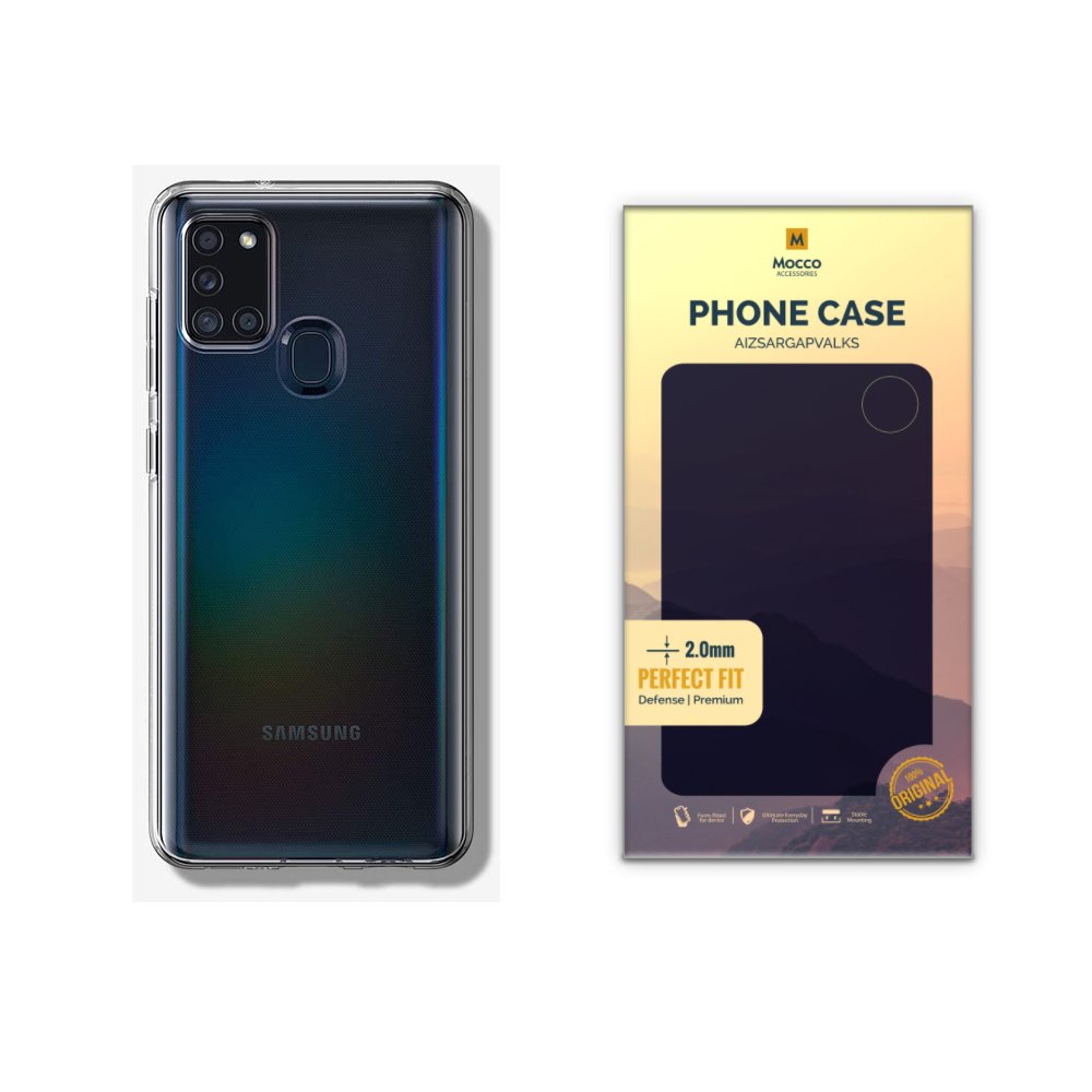 Mocco Original Clear Case 2mm Silicone Case for Samsung Galaxy A21 Transparent (EU Blister Pack)