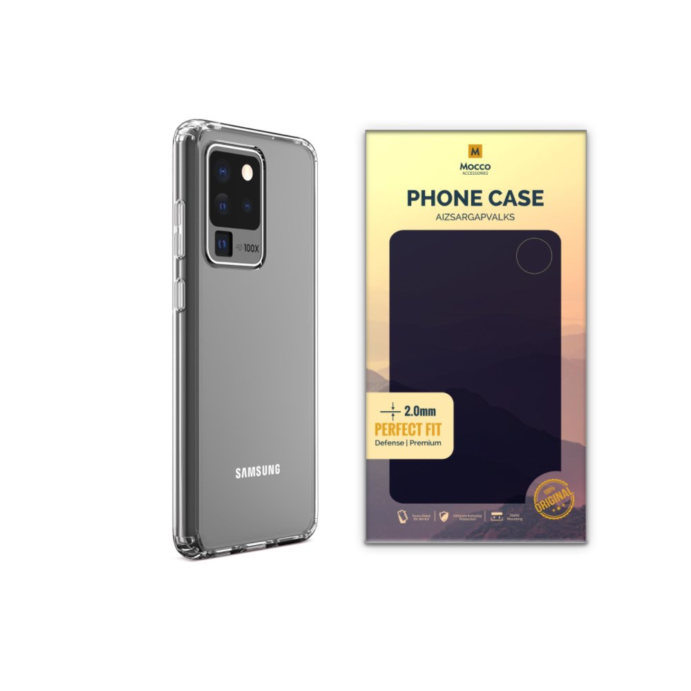 Mocco Original Clear Case 2mm Silicone Case for Samsung Galaxy S20 Ultra Transparent (EU Blister Pack)
