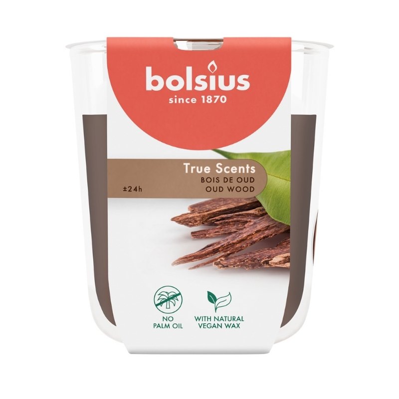 bolsius True Scents Scented Candle 80x73mm Oud Wood