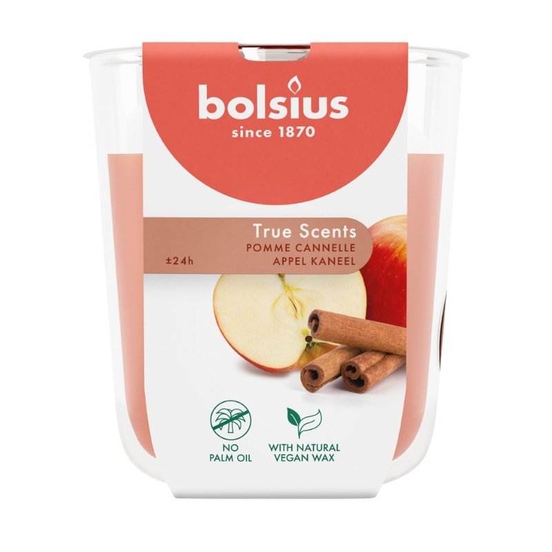 bolsius True Scents Scented Candle 80x73mm Apple Cinnamon