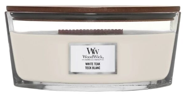 Woodwick White Teak Ellipse Candle 453