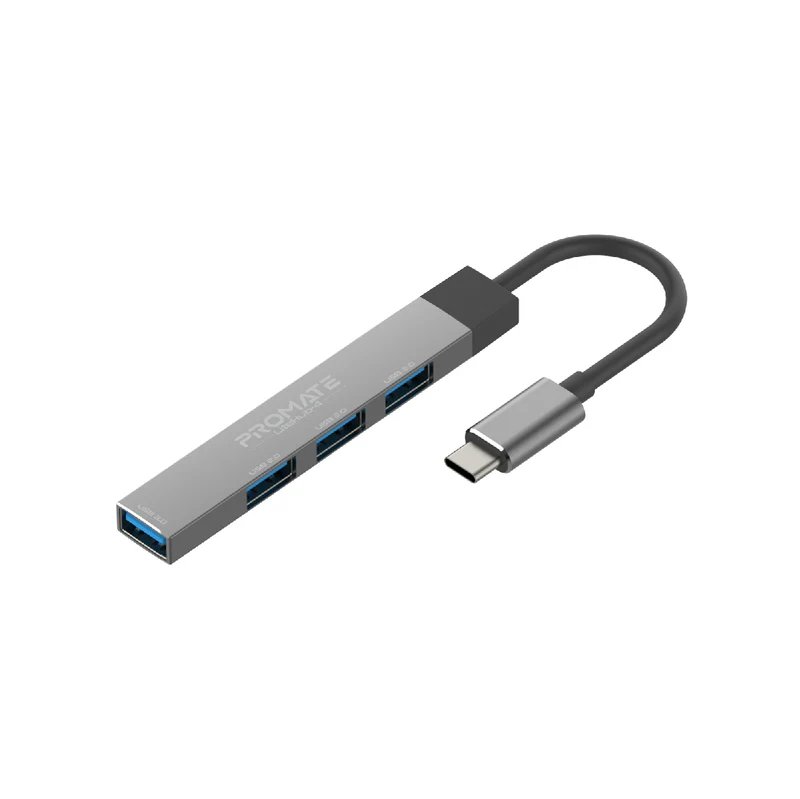 Promate LiteHub-4 USB-C Hub: 3xUSB2.0 + USB3.0