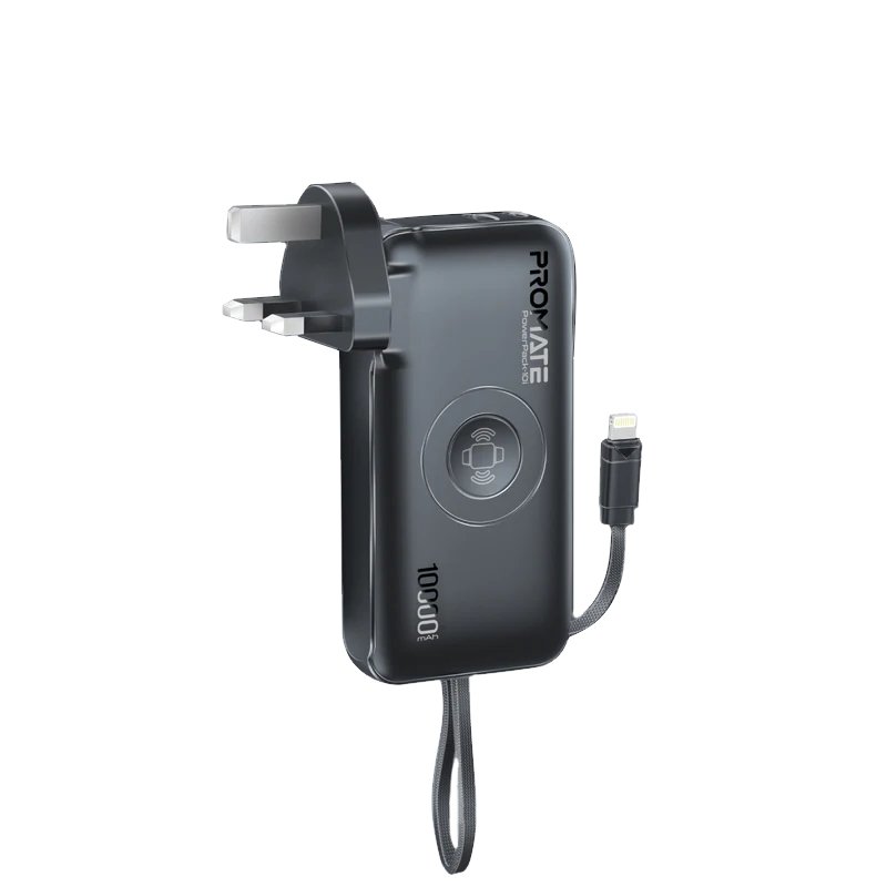 Promate PowerPack-10i Charger Power Bank 22W / 10000mAh / USB-C / QC3.0 / iWatch 2.5W / 220V EU/US/UK