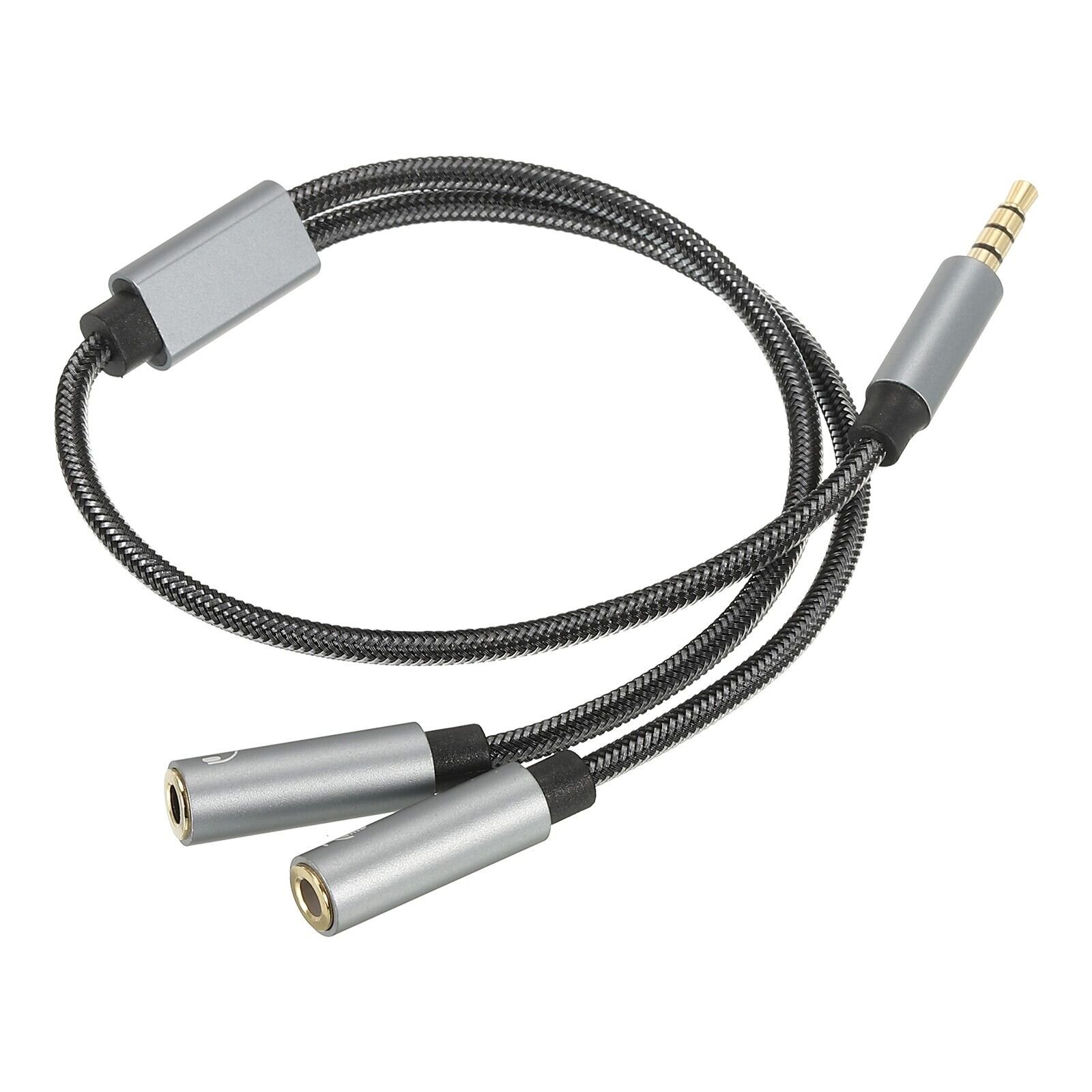 RoGer SP35Y Audio adapter / Splitter 2x 3.5mm stereo + microphone / 4-pin
