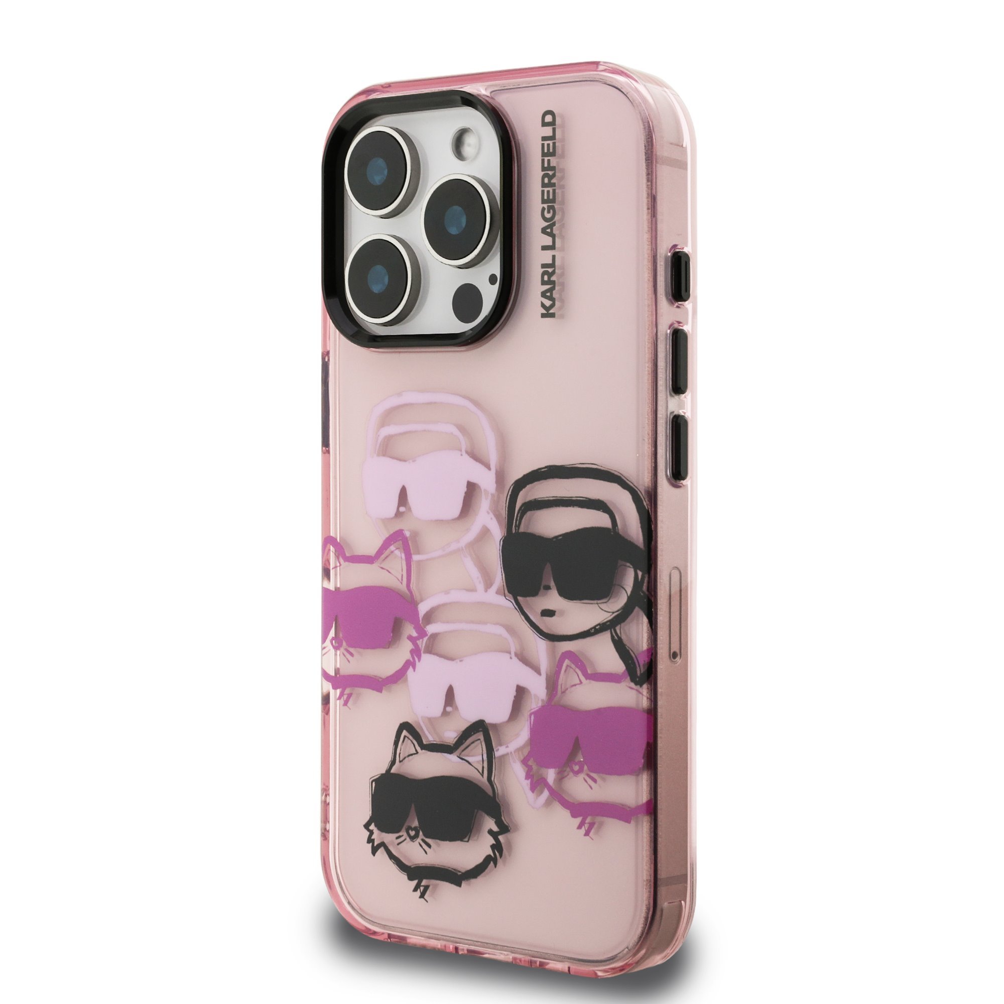Karl Lagerfeld IML Multi K AND CH Heads Case for Apple iPhone 16 Pro Max