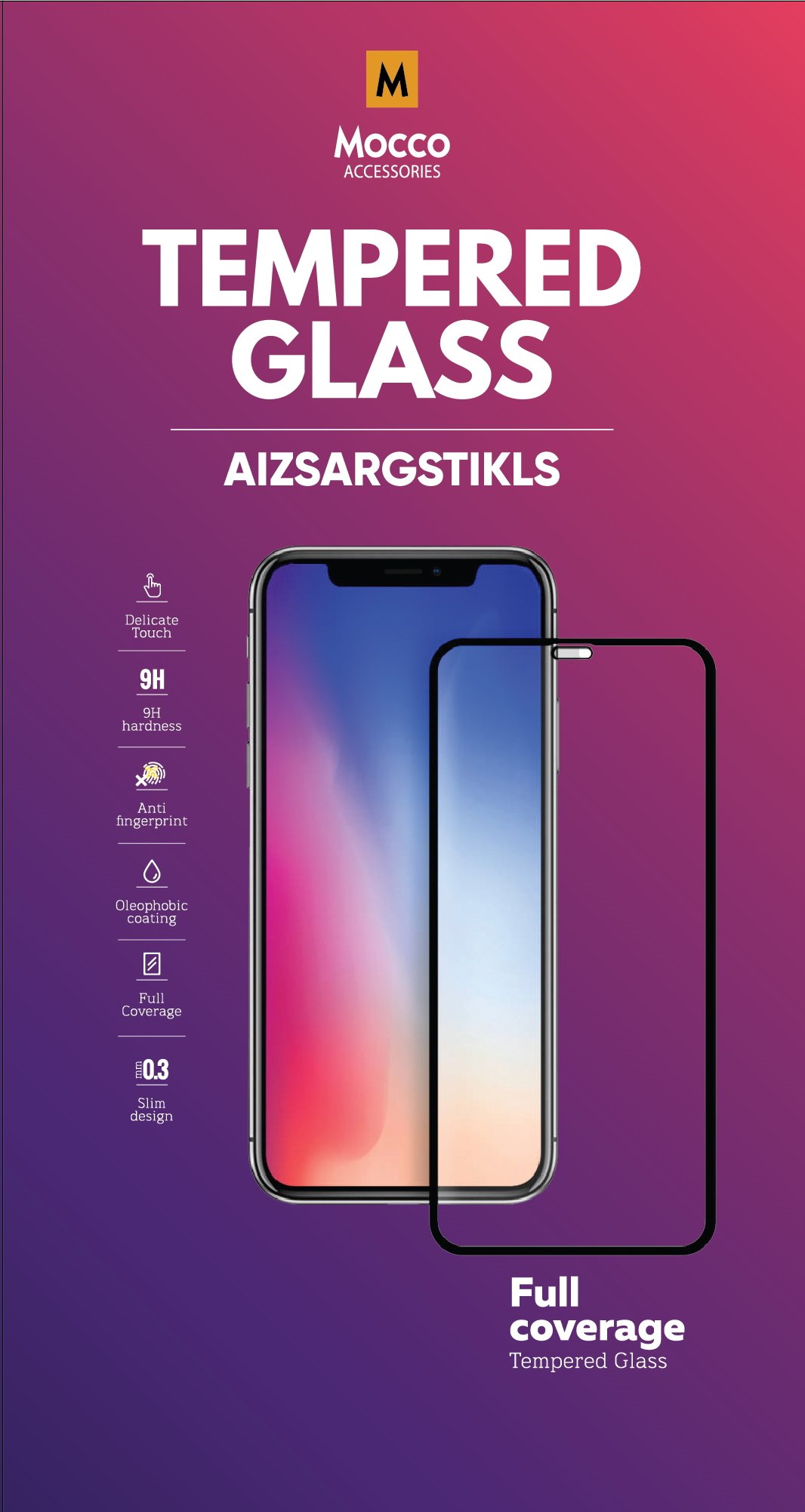 Mocco Full Face / Full Glue Tempered Glass Full Coverage with Frame for Samsung Galaxy A11 / M11, Black