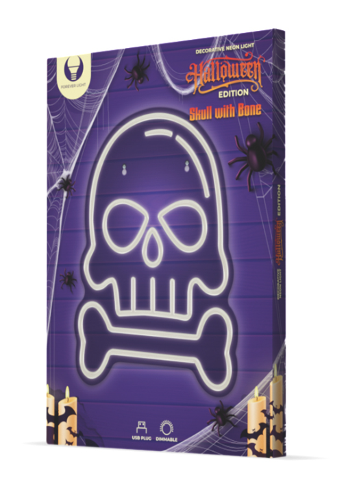 Forever Neolia SKULL WITH BONE Neon LED Signboard