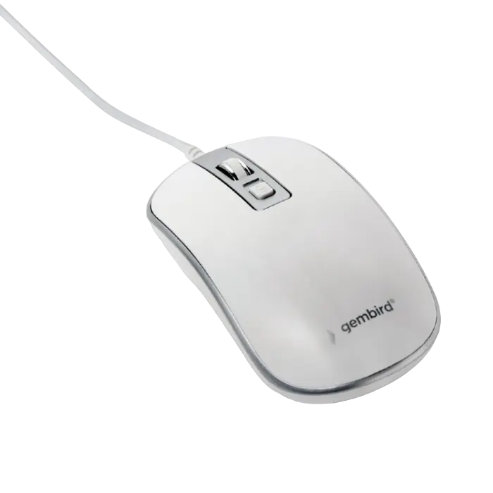 Gembird MUS-4B-06-WS Optical Wired Mouse / white