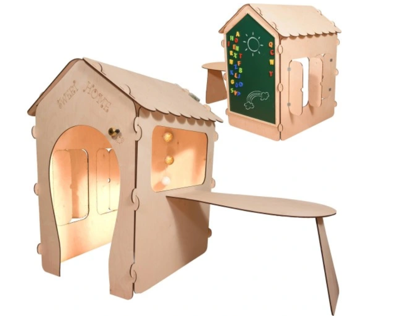 RoGer Wooden Children's Playhouse 86 x 137 x 105 cm