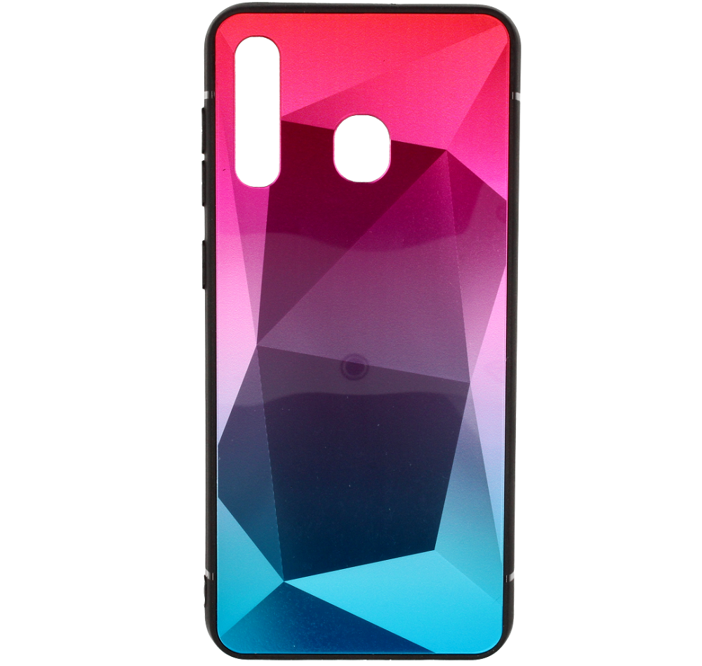 Mocco Stone Ombre Back Case Silicone Case with Gradient Color for Apple iPhone X / XS, Pink to Blue