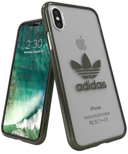Adidas Clear Case Silicone Case for Apple iPhone X / XS Transparent - Black (EU Blister Pack)