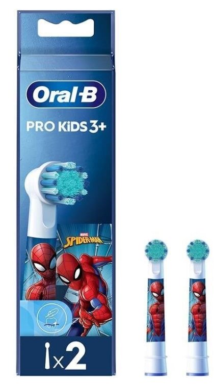 BRAUN Oral-B EB10S Spider-Man Replacement Brush Heads, 2 Pack