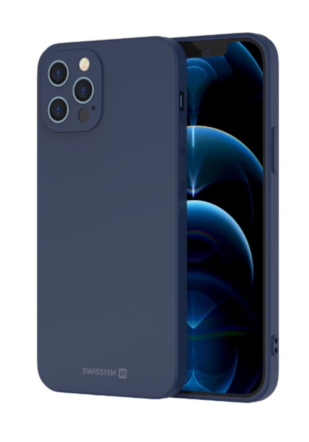 Swissten Soft Joy Silicone Case for Apple iPhone 14, Blue