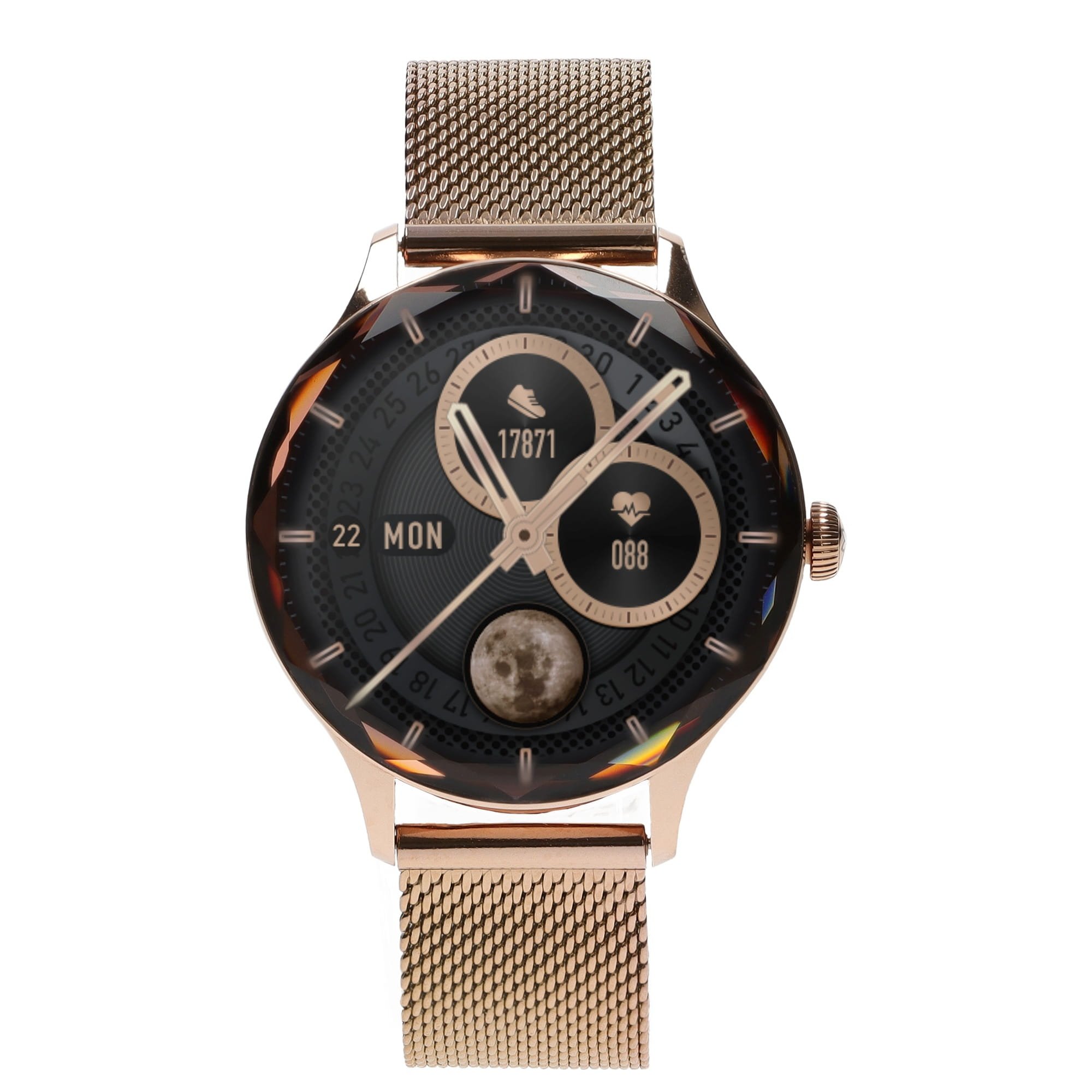 Garett Smartwatch Viva gold steel AMOLED / IP67 / Find your phone / Music playback control