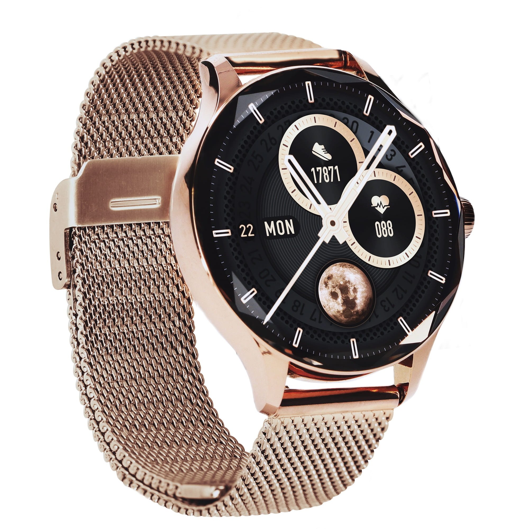 Garett Smartwatch Viva gold steel AMOLED / IP67 / Find your phone / Music playback control