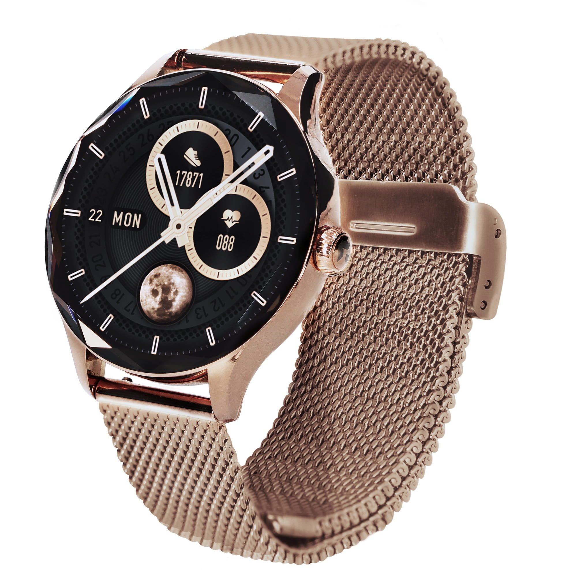 Garett Smartwatch Viva gold steel AMOLED / IP67 / Find your phone / Music playback control