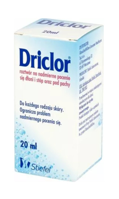 Driclor Antiperspirant 20% aluminum chloride 20ml