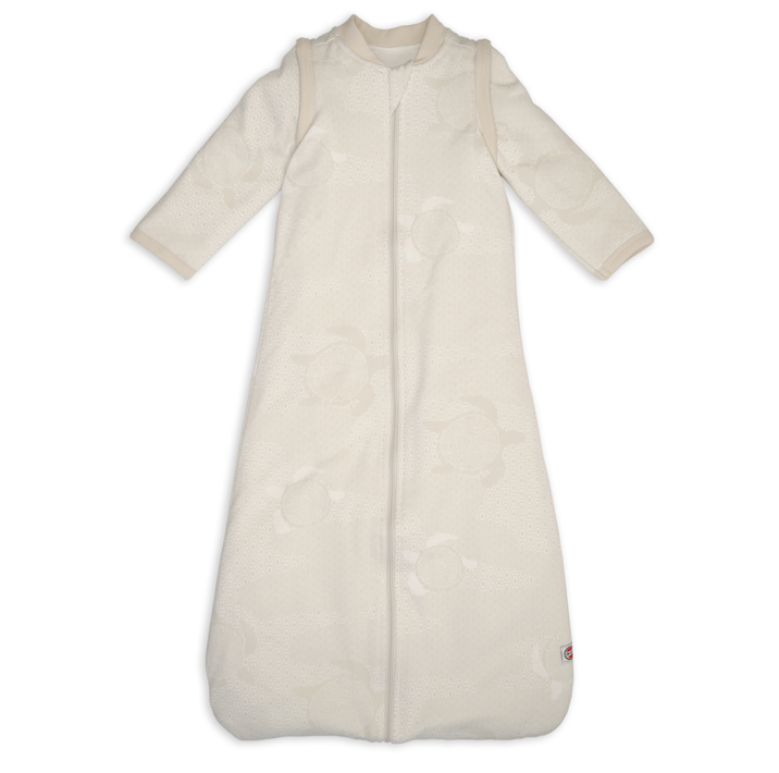 Lodger Hopper Matcha Turtle Sleeping Bag with Removable Sleeves 68/80 cm, Cream