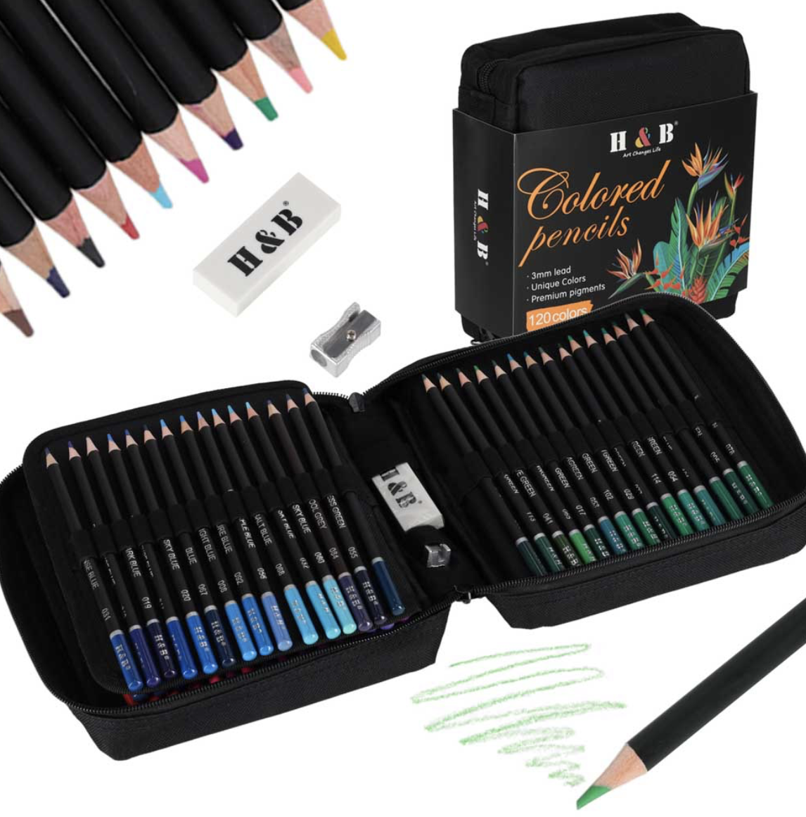 RoGer Colored pencil set, 120 pieces