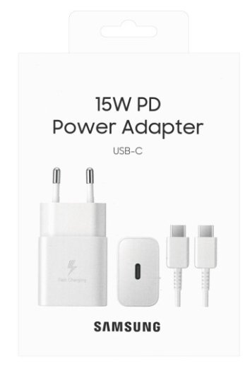 SAMSUNG EP-T1510XWEGEU Power Adapter, USB-C, 15W