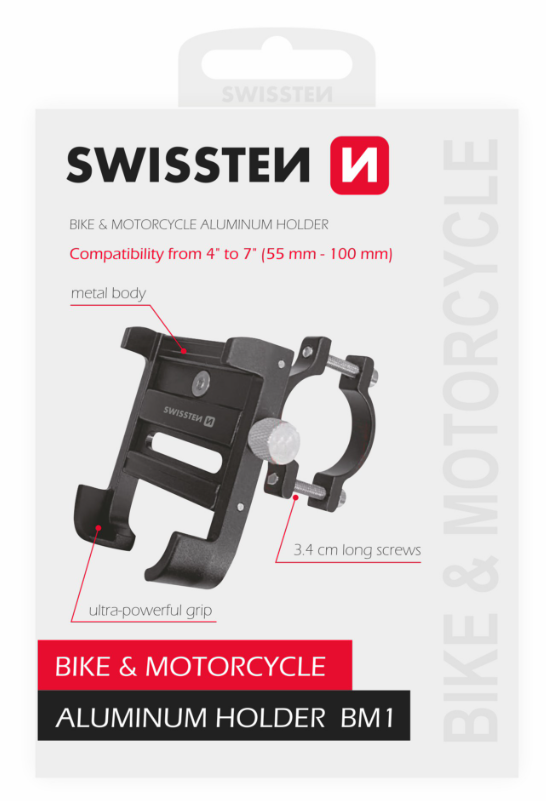 Swissten BM1 Bike Mount for Mobile Devices, 4-7"