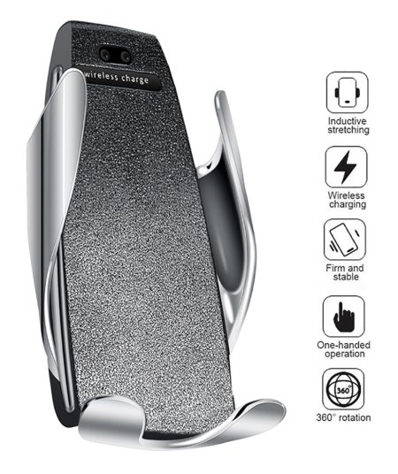 RoGer S5 Car Holder with 10W Wireless Charging for Smartphones