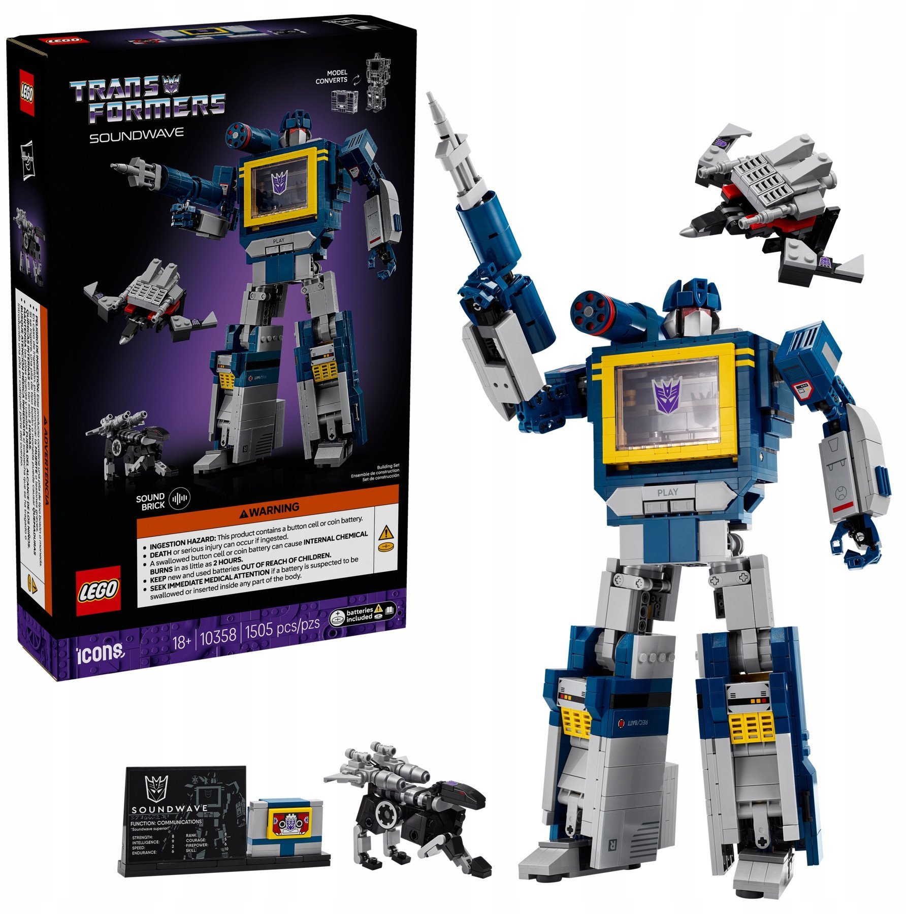 Lego 10358 Icons Transformers: Soundwave (10358)