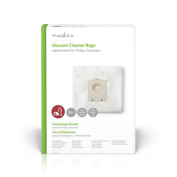 Nedis DUBG220AEP12 Vacuum Cleaner Bags AEG / PHILIPS / ELECTROLUX S-BAG (12-pack)
