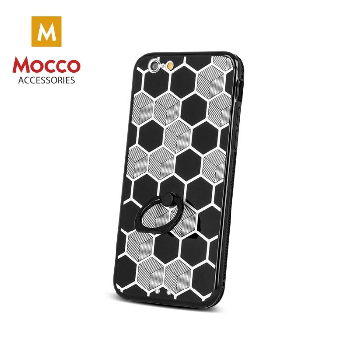 Mocco Silicone Ring Back Case for Samsung Galaxy S6 G920 in Black - Silver
