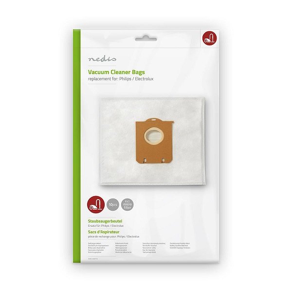 Nedis DUBG120AEP10 Vacuum Cleaner Bag AEG / PHILIPS / ELECTROLUX S-BAG (10-pack)