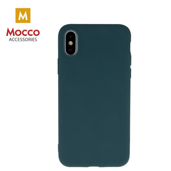Mocco Ultra-slim soft matte 0.3 mm silicone case for Xiaomi 12 5G / 12X 5G in dark green