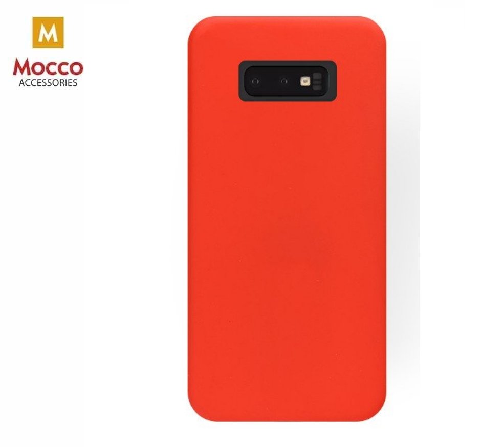 Mocco Soft Magnet Silicone Case With Built-In Magnet for Holders, Samsung Galaxy A70, Red