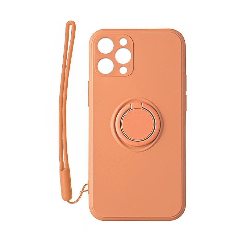 Mocco Pastel Orange Silicone Back Case for Apple iPhone 12 Max