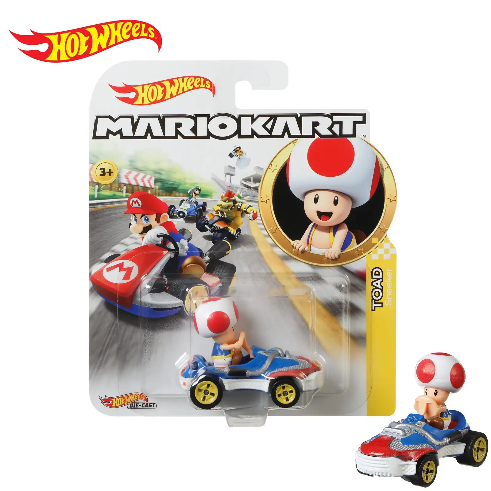 Hot Wheels Mario Kart Toad 1:64 Die-Cast Car