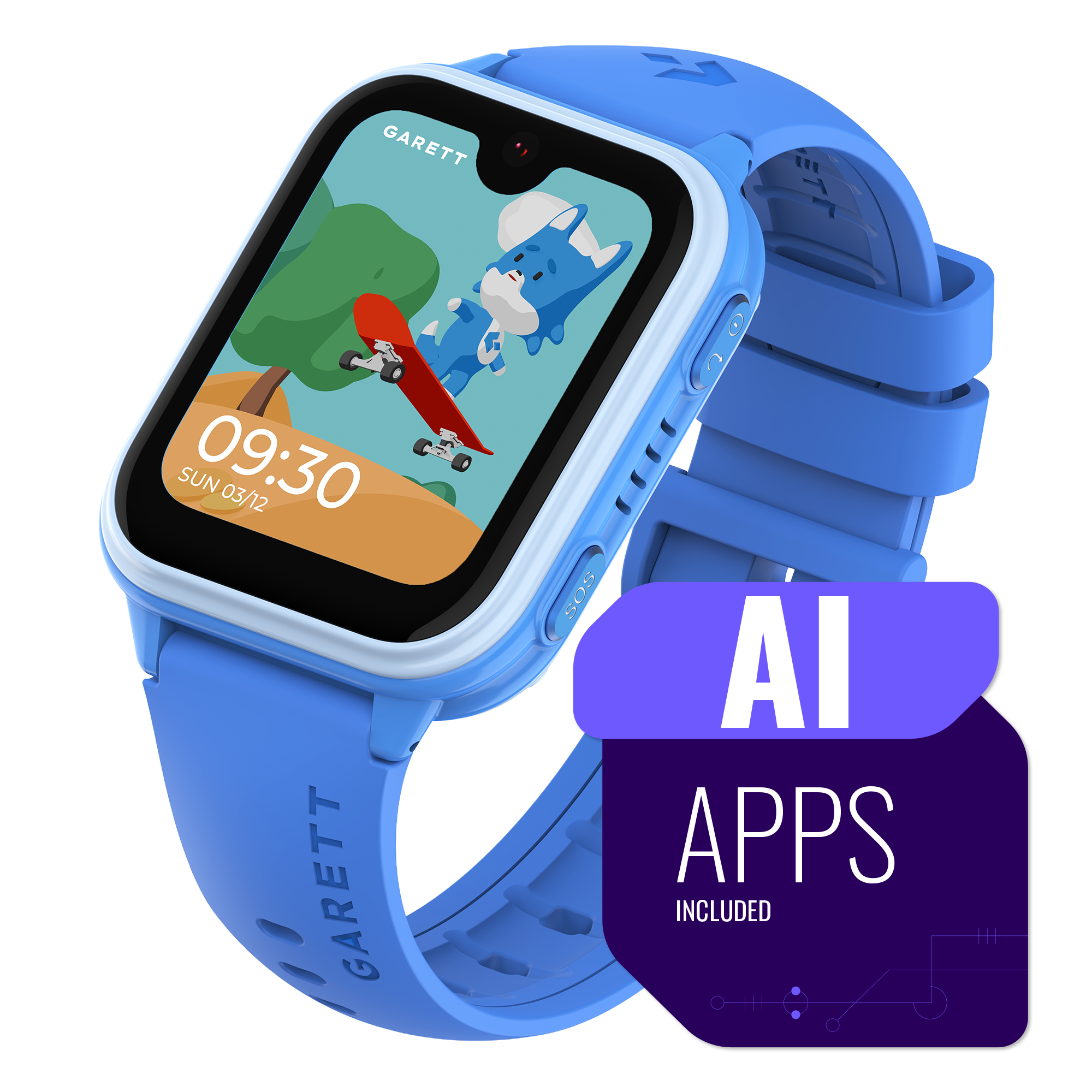 GARETT Kids Vibe AI 4G Smartwatch Blue