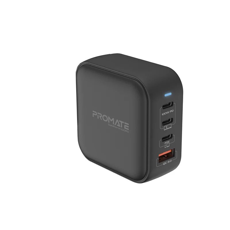 Promate GaNPort4-100PD GaNFast™ Wall Charger ES/ASV/AK/AUS