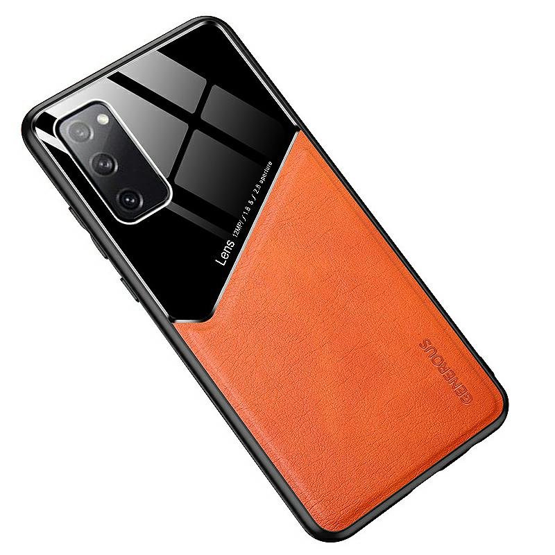 Mocco Lens Leather Back Case for Apple iPhone 12 Pro in Orange