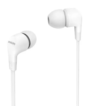 PHILIPS TAE1105WT/00 Wired Earphones, White (TAE1105WT/00)