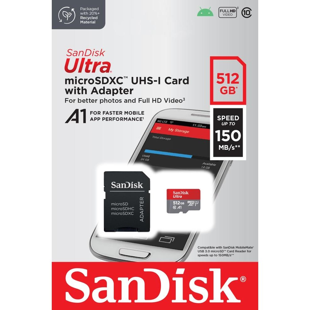 SANDISK Ultra Android microSDXC 512GB 150MB/s