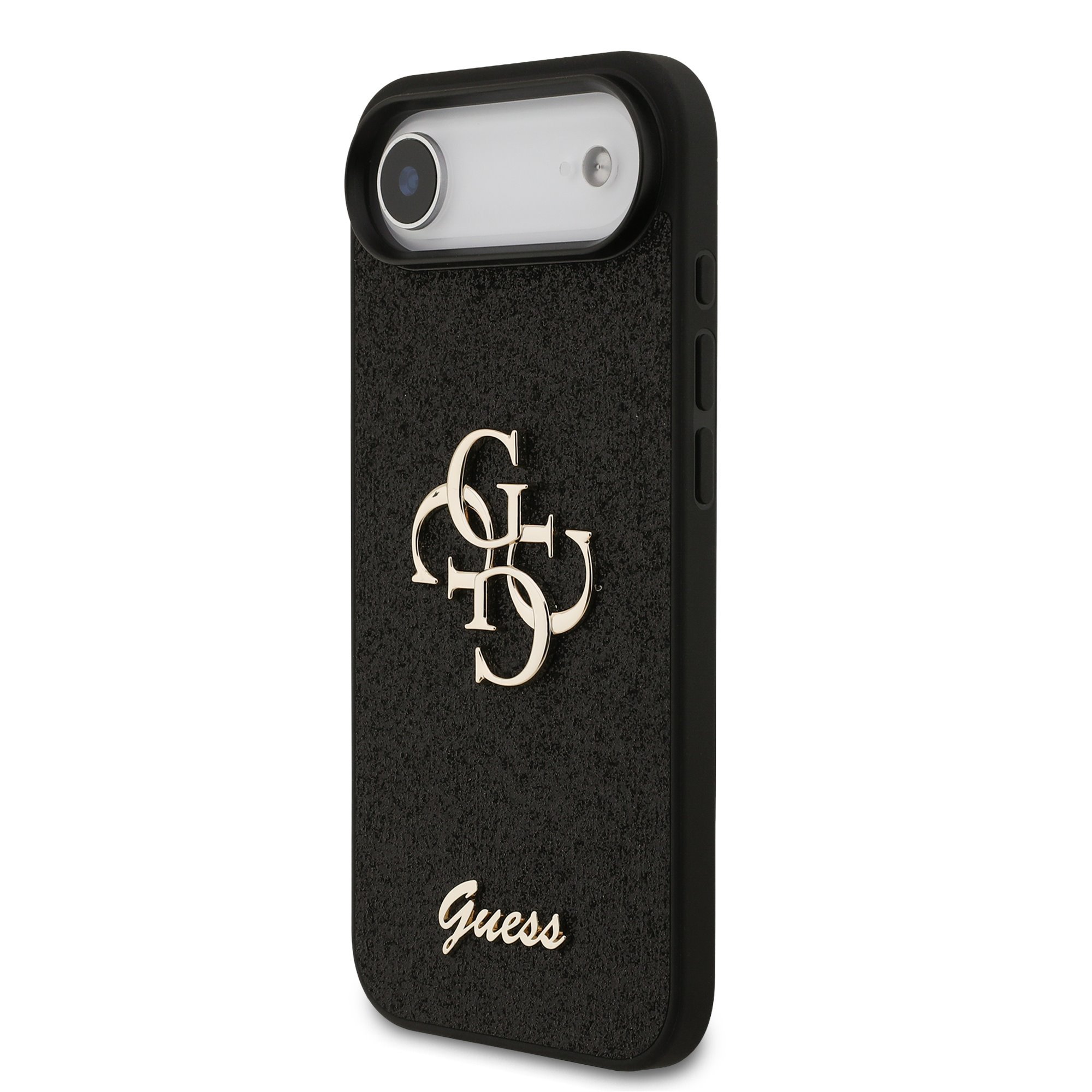 GUESS PU Fixed Glitter 4G Metal Logo Case for Apple iPhone 17 Air