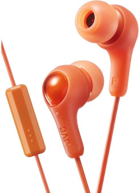 JVC HA-FX7M-D-E Gymy Plus Headphones with Remote AND Microphone, Orange