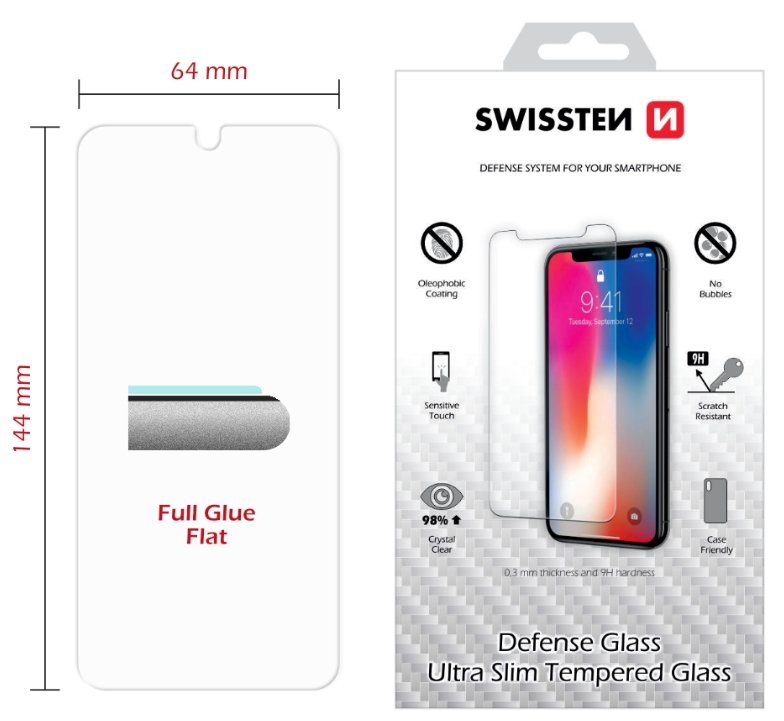 Swissten Ultra-Slim Tempered Glass Premium 9H Screen Protector for Samsung Galaxy A41