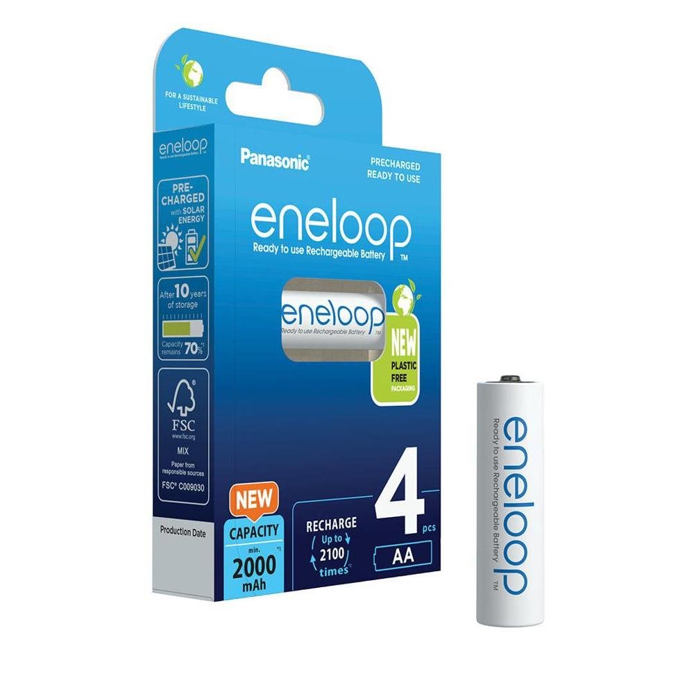 PANASONIC Eneloop AA Batteries, 2000mAh, rechargeable