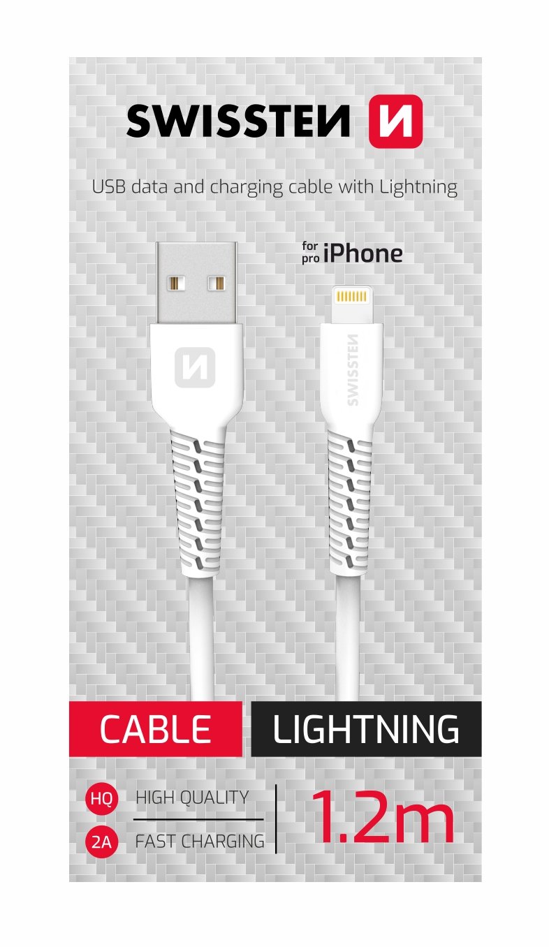 Swissten USB / Lightning Data Cable, 1.2m