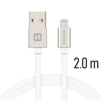 Swissten Textile Fast Charge 3A Lightning Data and Charging Cable, 2m
