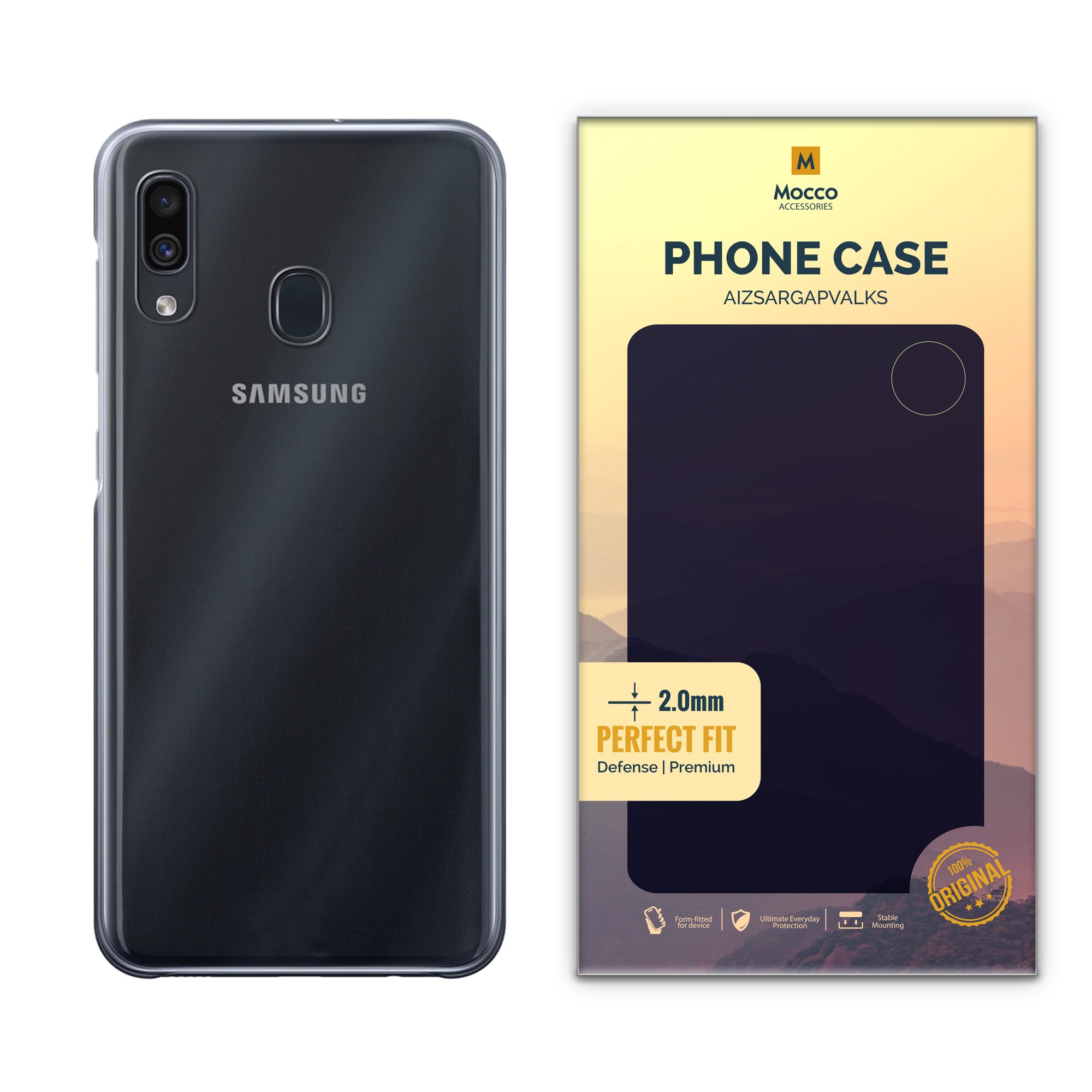 Mocco Original Clear Case 2mm Silicone Case for Samsung Galaxy A305 A30 Transparent (EU Blister)