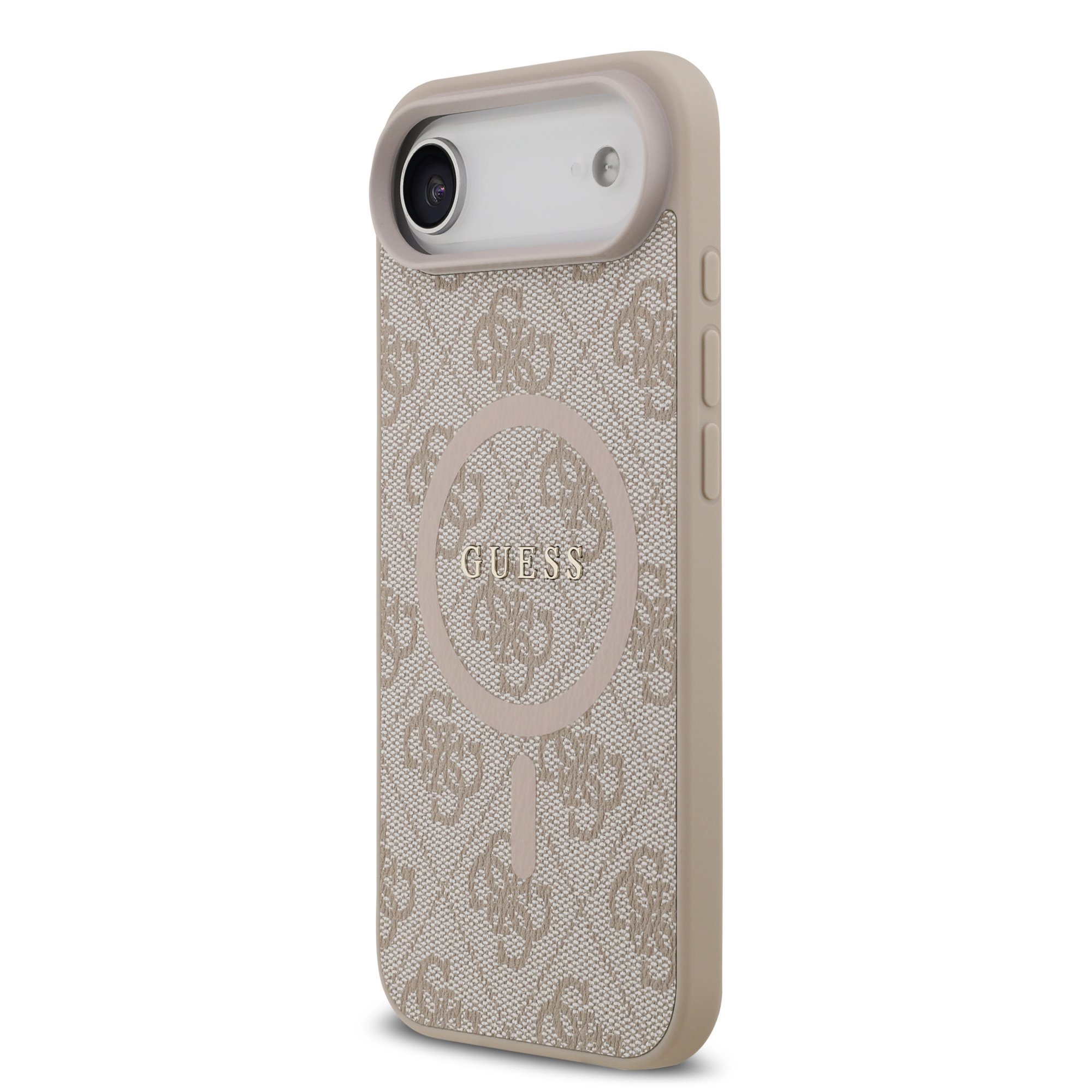 GUESS PU Leather 4G Colored Ring MagSafe Case for iPhone Air / Pink