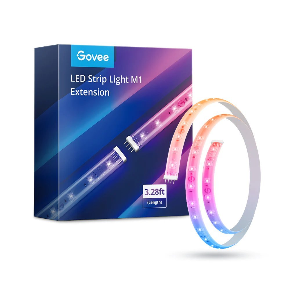 Govee H100E LED Strip Light M1 Extension 1m | LED strip light extender | RGBIC+, compatible with Matter