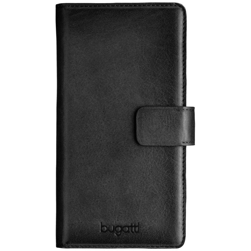 Bugatti Leather Case - Wallet for Devices 5.1-6'' (7.5 x 15.5 cm) Black