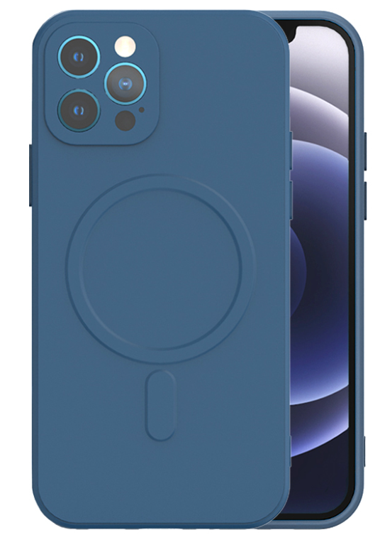 Mocco MagSilicone Soft Back Case Silicone Case for Apple iPhone 14 Plus in Blue